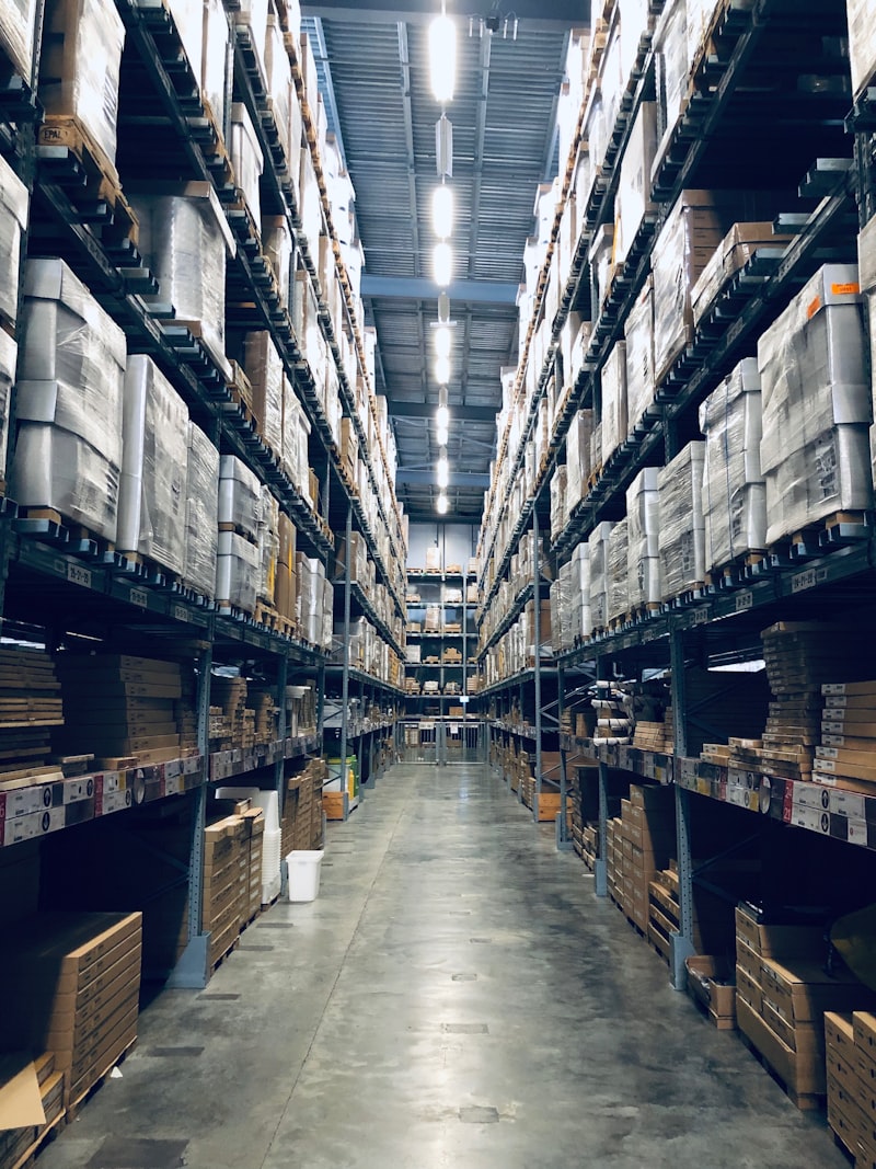 Boxes and pallets staged in a warehouse during inbound receiving, ready for inspection and documentation.